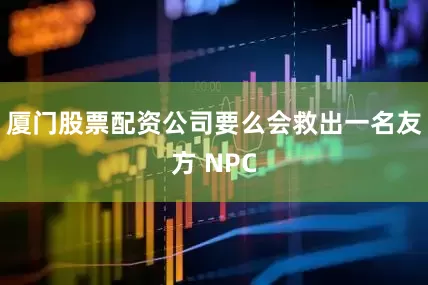 厦门股票配资公司要么会救出一名友方 NPC